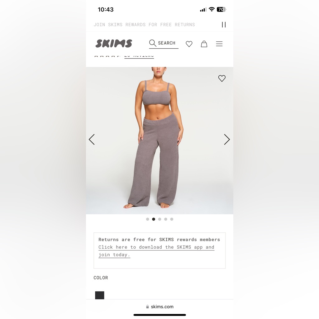 Skims Knit Lounge Set In Vapor